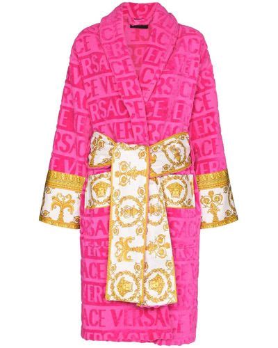 women pink versace robe|pink Versace bathrobe.